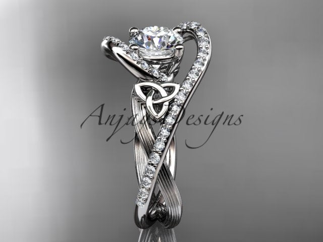 Celtic Engagement Ring Unique 1 Carat Lab Grown Diamond Irish Ring