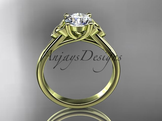 Celtic Diamond Engagement Ring 1 Carat Lab Grown Diamond Trinity Knot Ring Dainty Minimalist Ring