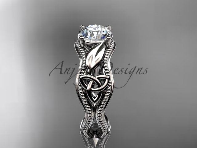 Celtic Engagement Ring Diamond Trinity Knot Ring 1 Carat Lab Grown Engagement Ring