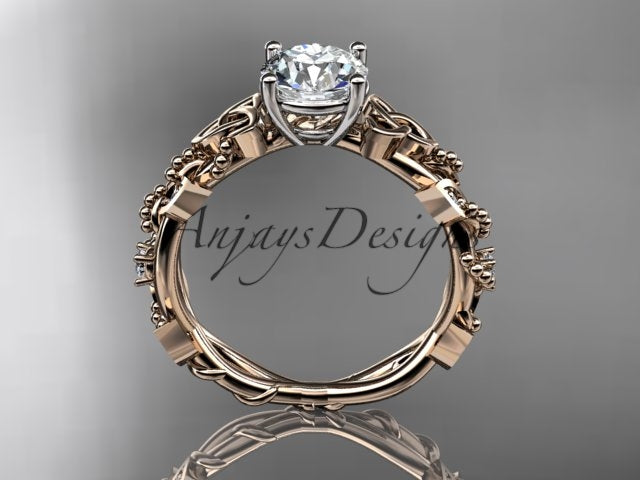 Celtic Trinity Knot Ring Nature Inspired Bridal 1 Carat Lab Grown Diamond Ring