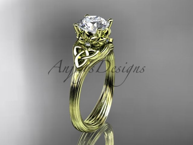 1 CT Lab Grown Diamond Celtic Engagement Ring Handmade Diamond Ring