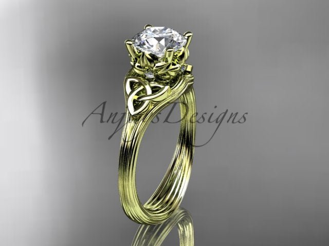 1 CT Lab Grown Diamond Celtic Engagement Ring Handmade Diamond Ring - AnjaysDesigns