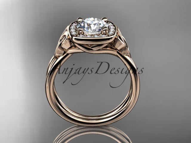 Irish Celtic Trinity Knot Engagement Ring 1 CT Lab Grown Diamond IGI Certified - AnjaysDesigns