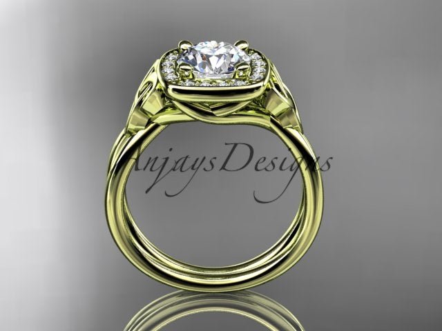Irish Celtic Trinity Knot Engagement Ring 1 CT Lab Grown Diamond IGI Certified - AnjaysDesigns