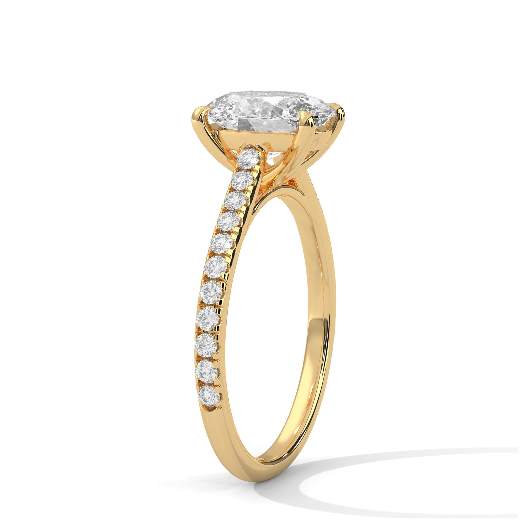 2 Carat Oval Lab Grown Diamond Engagement Ring IGI Certified