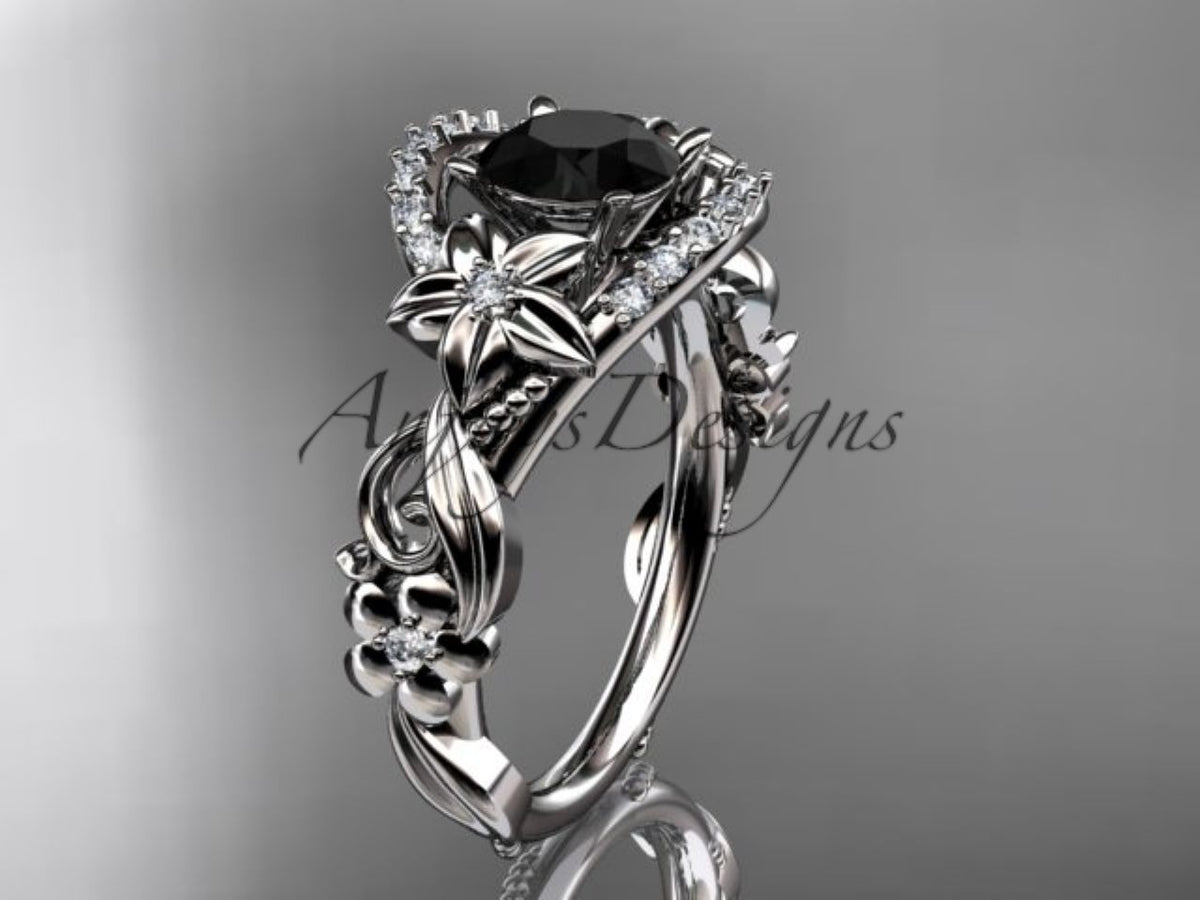 Side profile of the ADLR211 black diamond ring