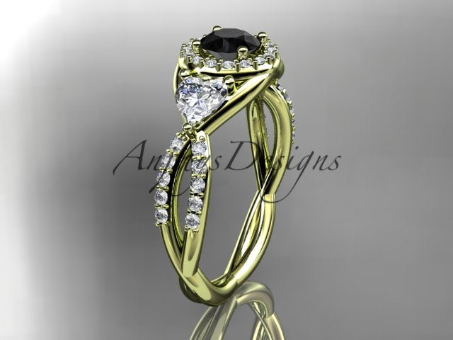 Side profile of the ADLR321 black diamond ring