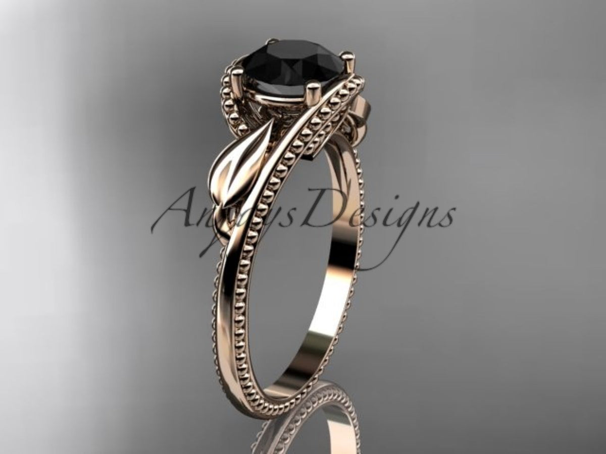 Side profile of the ADLR322 black diamond ring