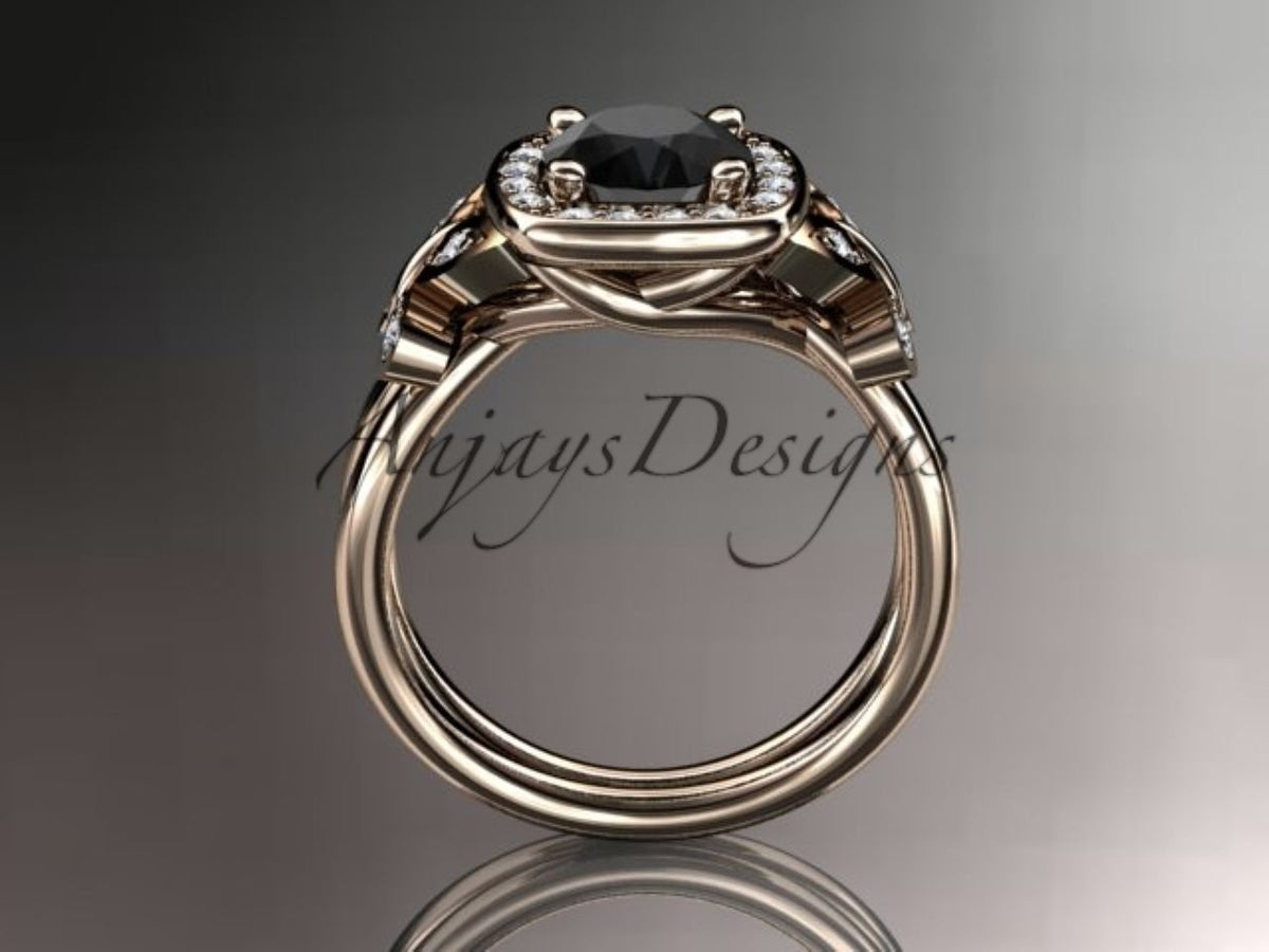 ADLR330 black diamond butterfly ring product detail