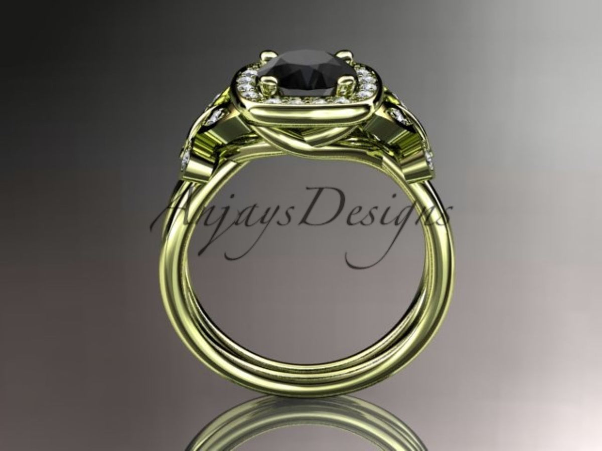 Side view of the ADLR330 butterfly engagement ring