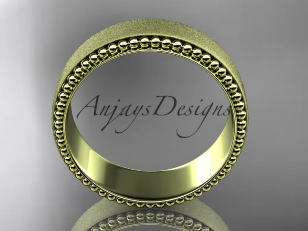 14K YELLOW gold ring showing its smooth inner band