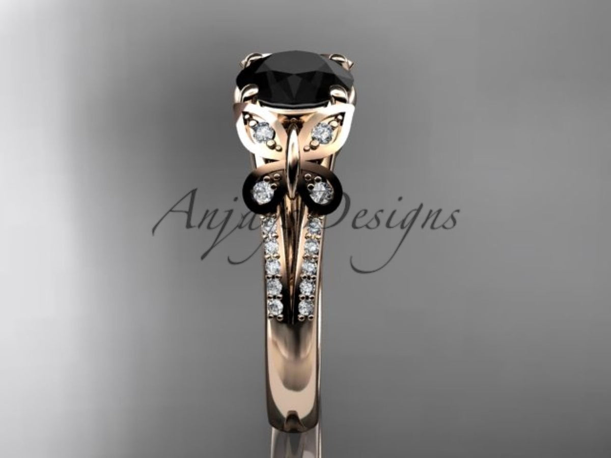 Detailed view of the lab-grown diamonds and yellow gold setting