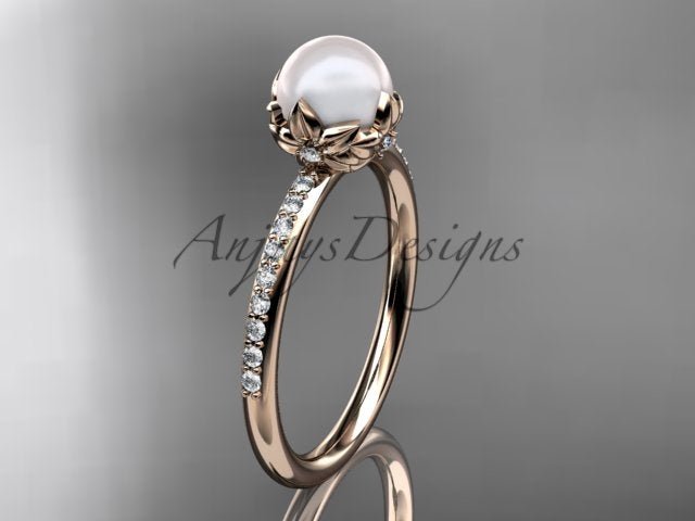Three-quarter studio angle displaying reflective white gold luster and smooth pearl radiance