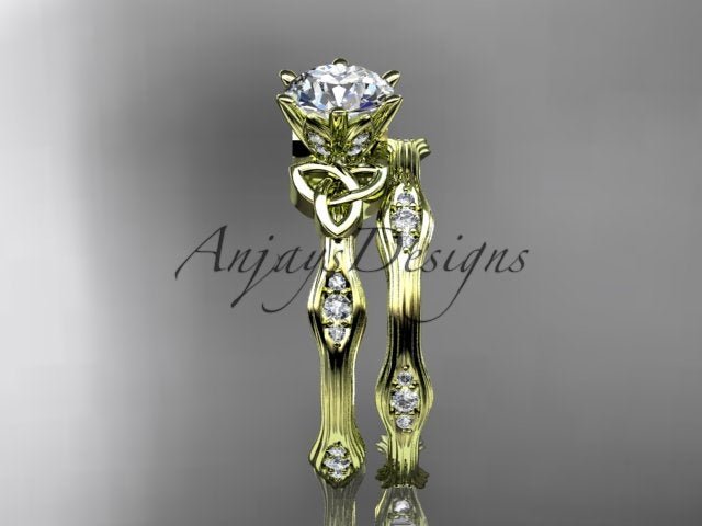 Celtic Trinity Knot engagement ring close-up