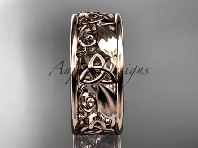 Men's Celtic wedding ring side view