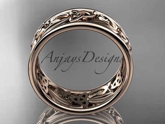 Intricate Celtic knot wedding band