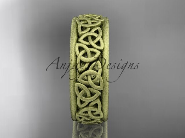 AnjaysDesigns presentation jewelry box with 14K white gold Celtic trinity knot ring CT7163G