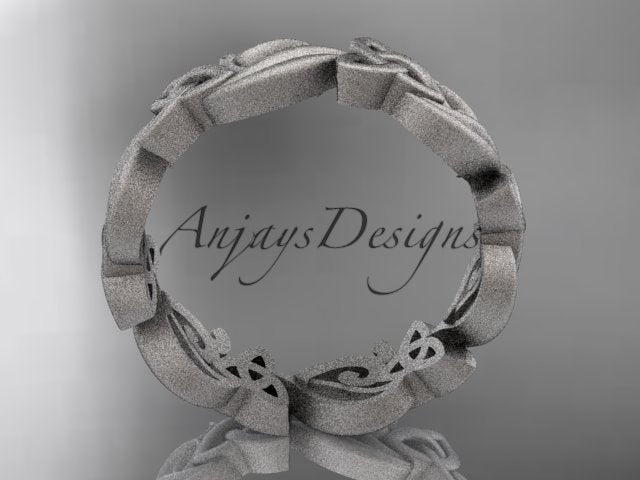 6.0mm width measurement angle of 14K yellow gold matte finish diamond Celtic band CT7191B