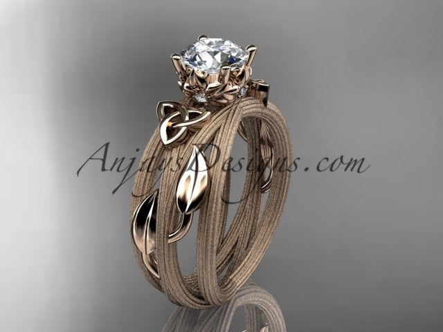 Celtic Knot Irish engagement ring profile view