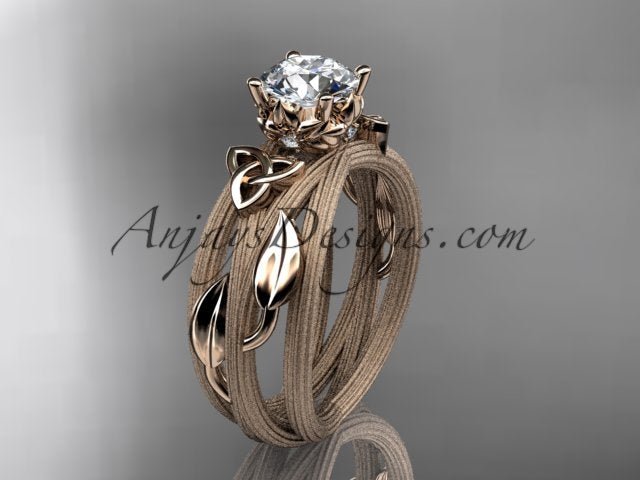 Celtic Knot Irish engagement ring profile view