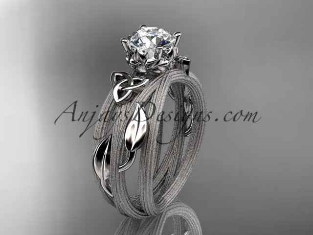Celtic Knot Irish Engagement Ring – Leaf & Vine Diamond Design