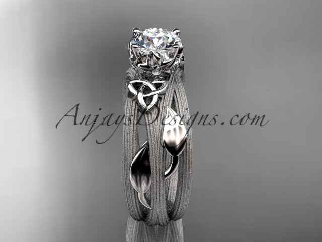Celtic Knot Irish Engagement Ring – Leaf & Vine Diamond Design