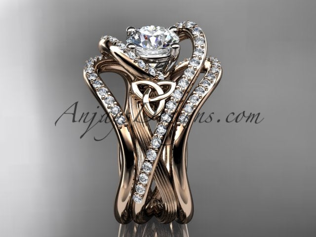 Celtic engagement ring showing intricate Trinity Knot design