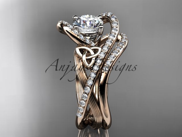 Celtic Trinity Knot Bridal Set – Engagement Ring & Matching Band