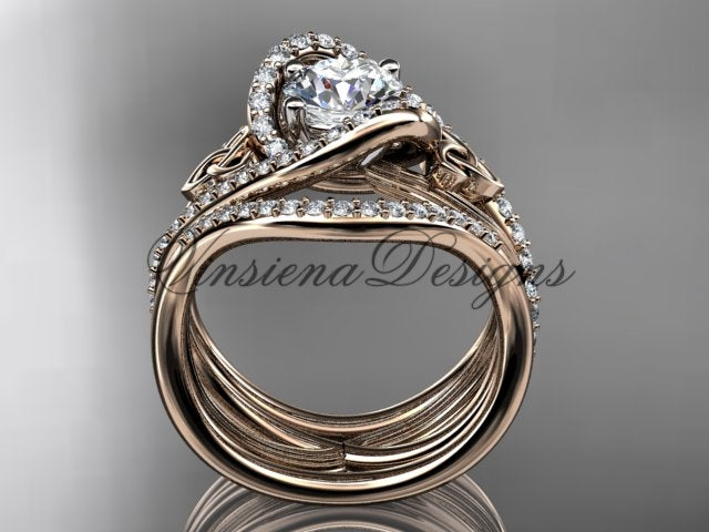 Celtic Engagement Ring Set – 1 Carat Lab Grown Diamond
