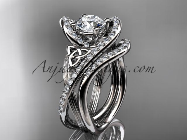 Celtic Trinity Knot Bridal Set – Engagement Ring & Matching Band