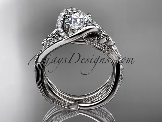Celtic Trinity Knot Bridal Set – Engagement Ring & Matching Band
