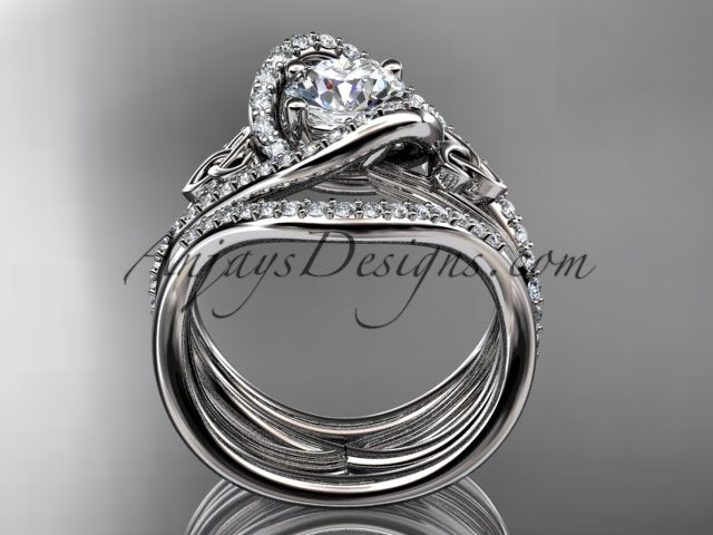Celtic Engagement Ring Set – 1 Carat Lab Grown Diamond