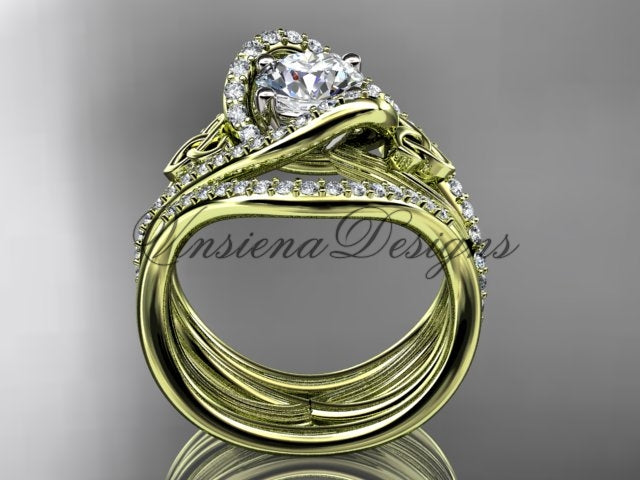 Celtic Engagement Ring Set – 1 Carat Lab Grown Diamond