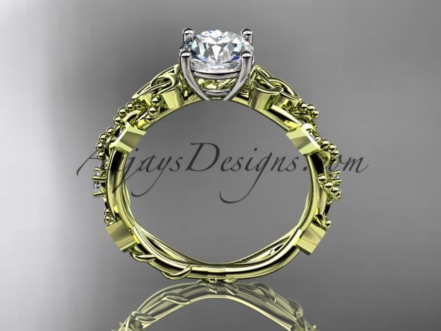Nature Inspired Celtic Bridal Set – Engagement Ring & Wedding Band