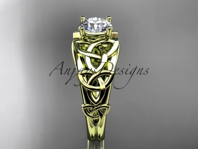 Celtic knot ring with 1 carat diamond