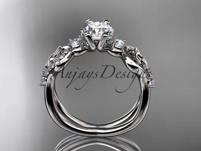 Celtic inspired diamond ring front view
