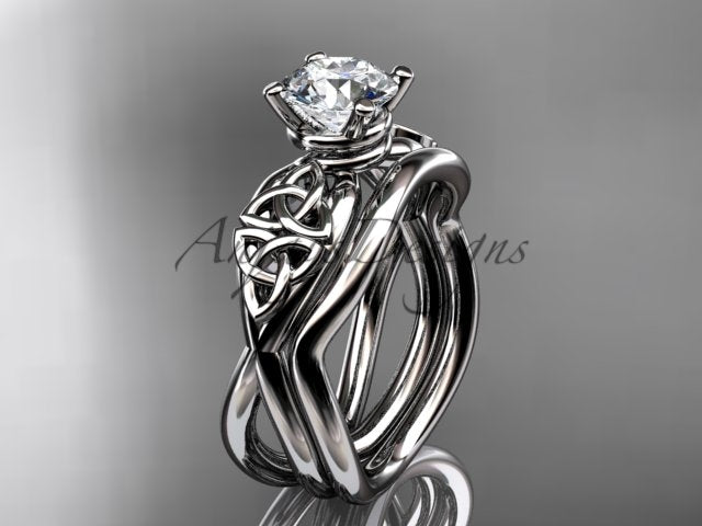 Celtic Trinity Knot engagement ring close-up
