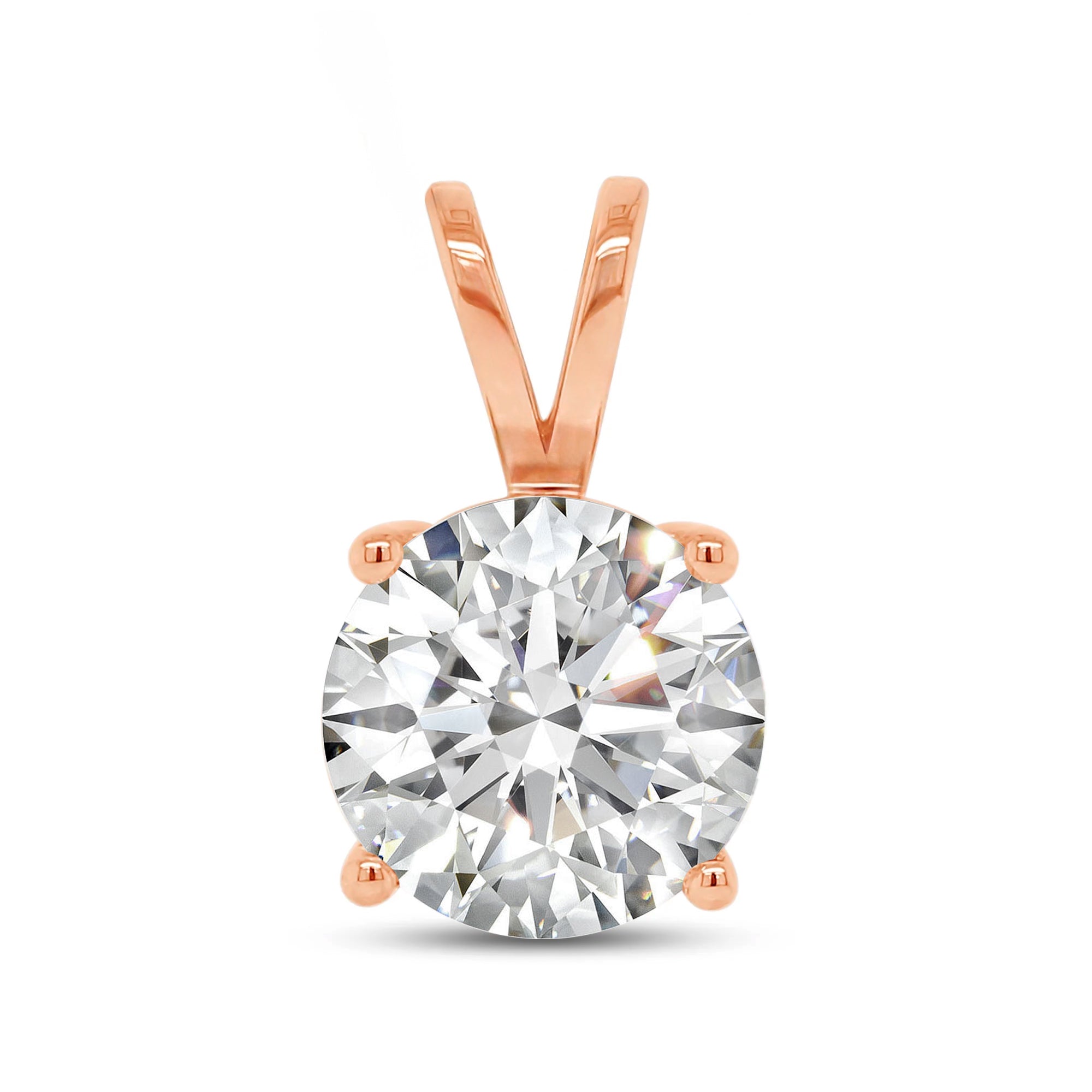 Lab Grown Diamond Solitaire Pendant 14K Gold Diamond Necklace IGI Certified 4 Prong Dainty Minimalist Pendant Perfect Gift