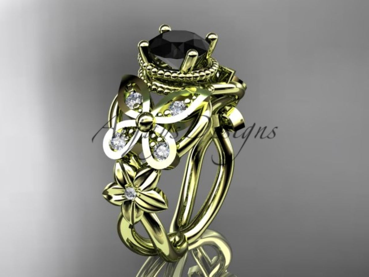Intertwined white gold curves on the ADLR136 engagement ring