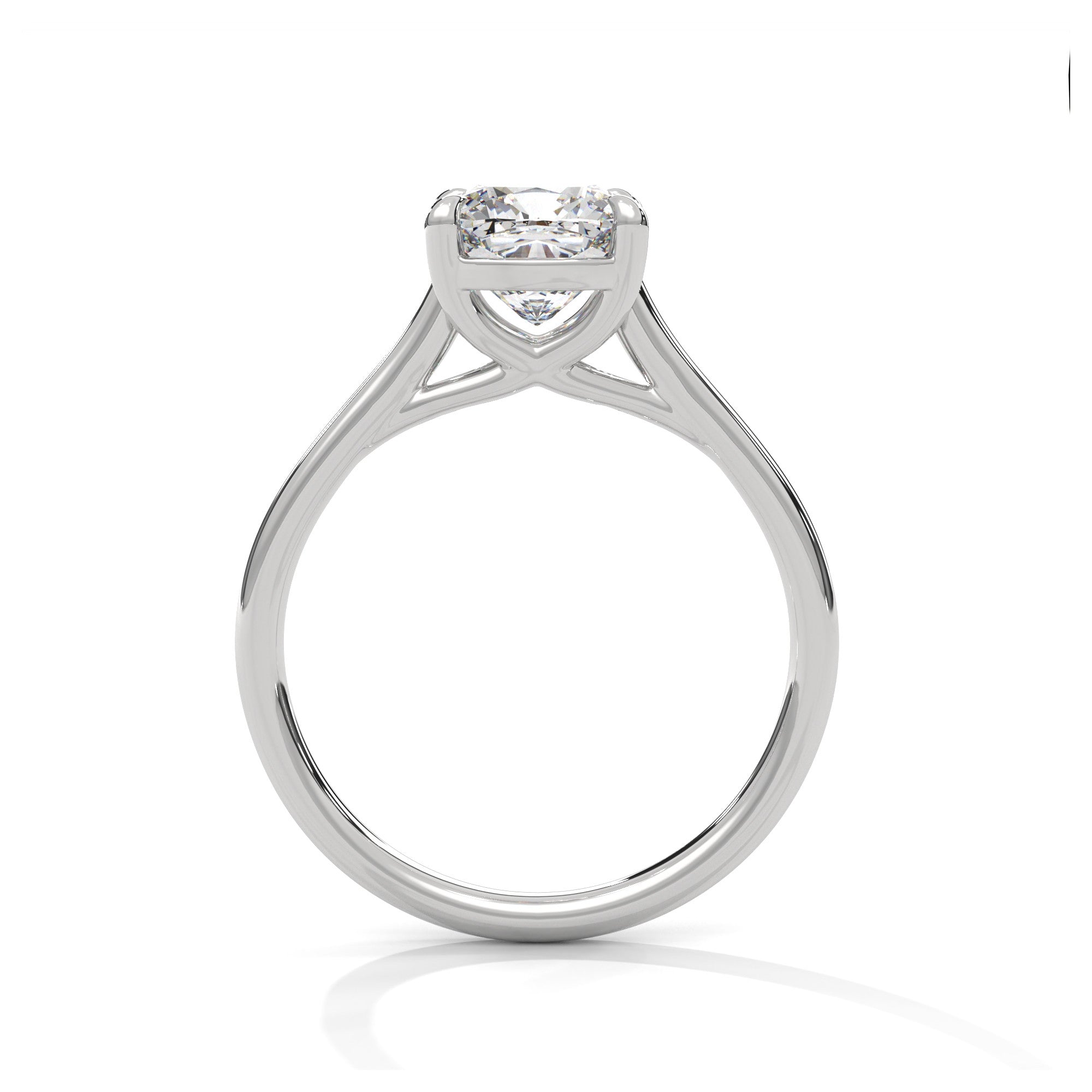 1 Carat Cushion Cut IGI Certified Lab Grown Diamond Solitaire Engagement Ring