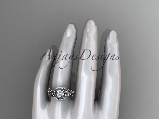 Flower Engagement Ring Nature Inspired Wedding Ring 1 Carat Lab Grown Diamond Ring IGI Certified