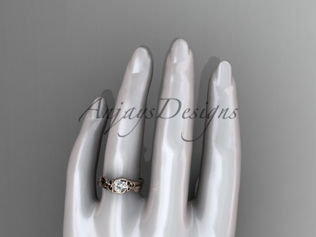 Nature Inspired Celtic Engagement Ring 1 Carat Lab Grown Diamond Ring Trinity Knot Ring IGI Certified - AnjaysDesigns