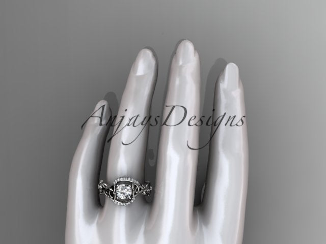 1 Carat Diamond Celtic Engagement Ring Trinity Knot Wedding Ring Nature Inspired IGI Certified
