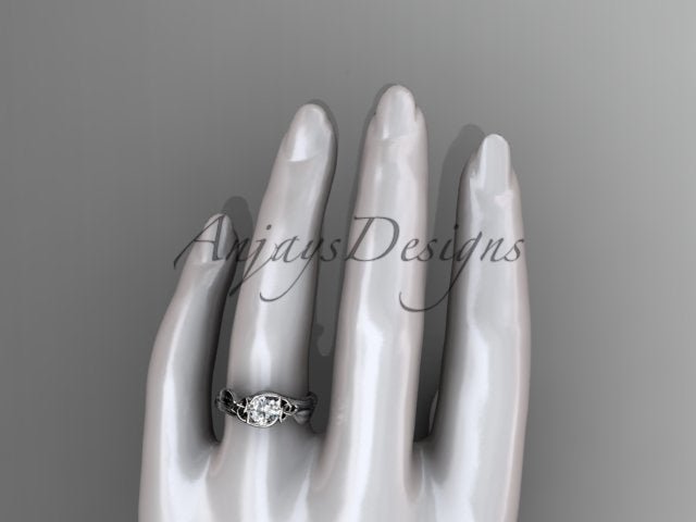 Nature Inspired Celtic Engagement Ring 1 Carat Lab Grown Diamond Ring Trinity Knot Ring IGI Certified - AnjaysDesigns