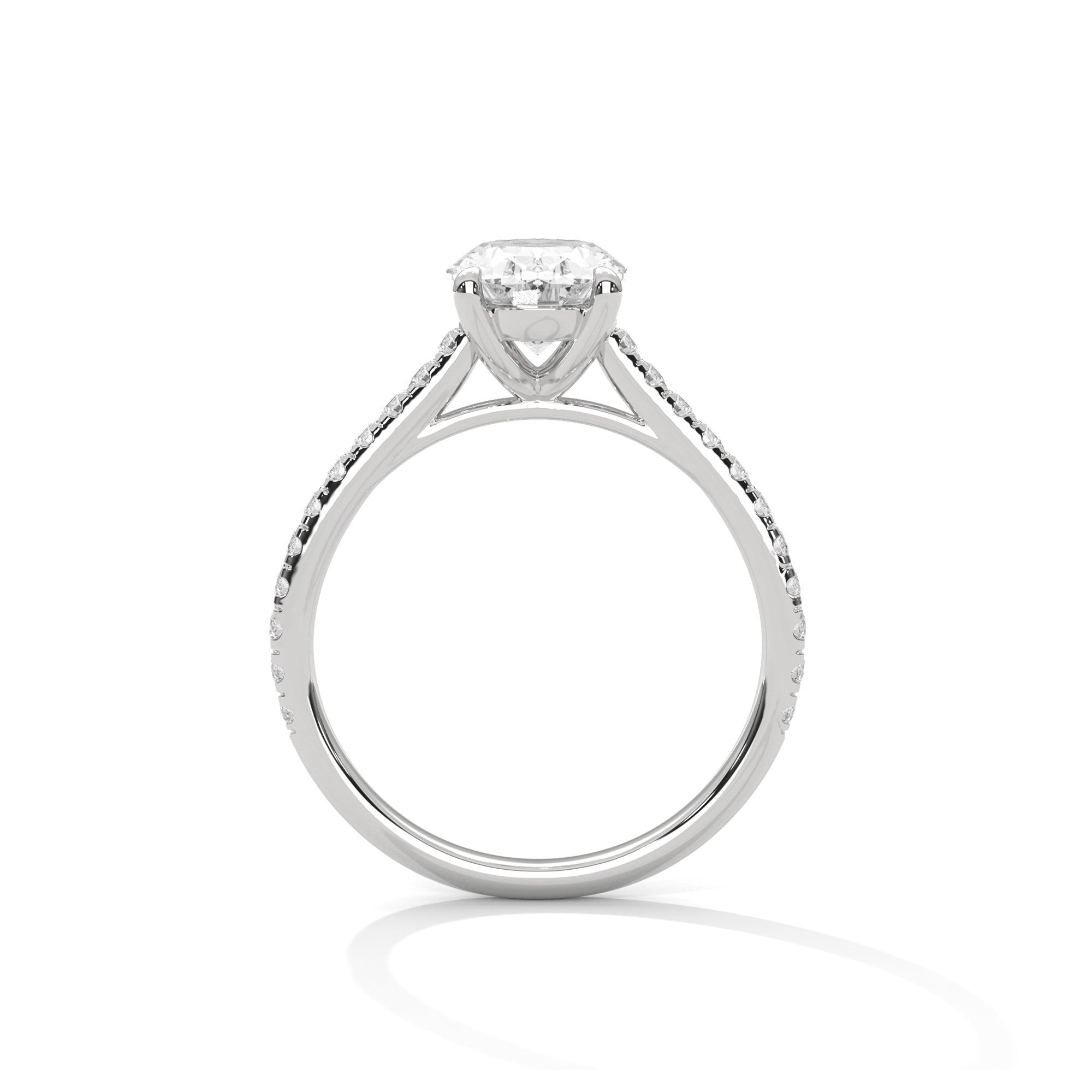 2 Carat Oval Lab Grown Diamond Engagement Ring IGI Certified