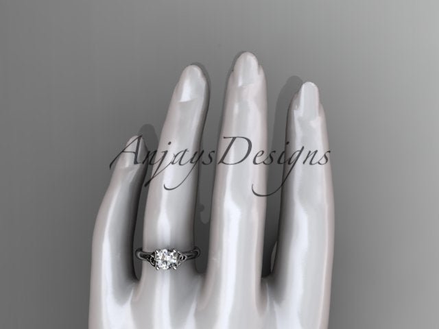 Celtic Diamond Engagement Ring 1 Carat Lab Grown Diamond Trinity Knot Ring Dainty Minimalist Ring - AnjaysDesigns