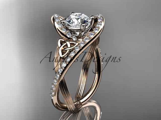 Celtic Engagement Ring Unique 1 Carat Lab Grown Diamond Irish Ring