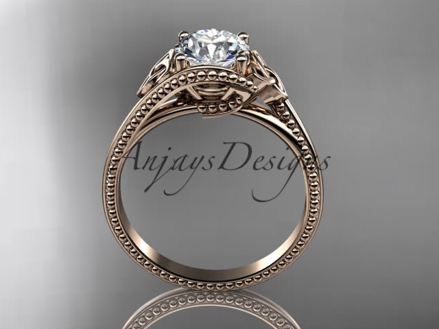 Celtic Dimond Ring Engagement Ring Irish Knot 1 Carat Lab Grown Diamond IGI Certified - AnjaysDesigns