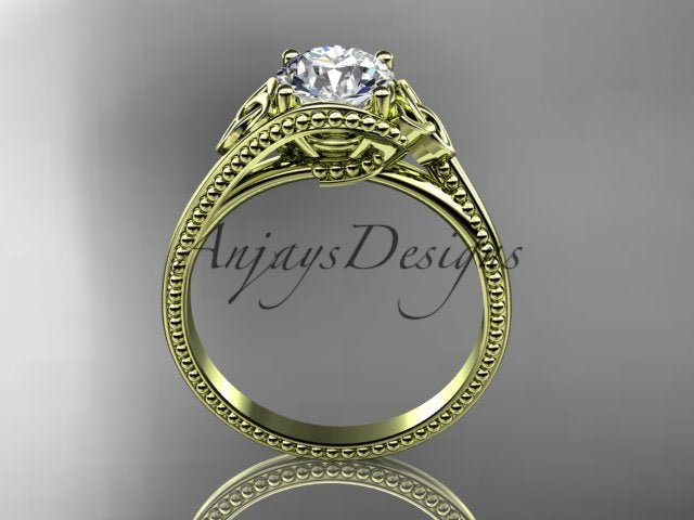 Celtic Dimond Ring Engagement Ring Irish Knot 1 Carat Lab Grown Diamond IGI Certified - AnjaysDesigns