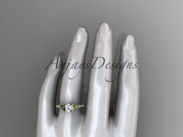 1 Carat D VS1 Round Brilliant Cut Lab Grown Diamond Celtic Engagement Ring Trinity Knot CVD Lab Created - AnjaysDesigns